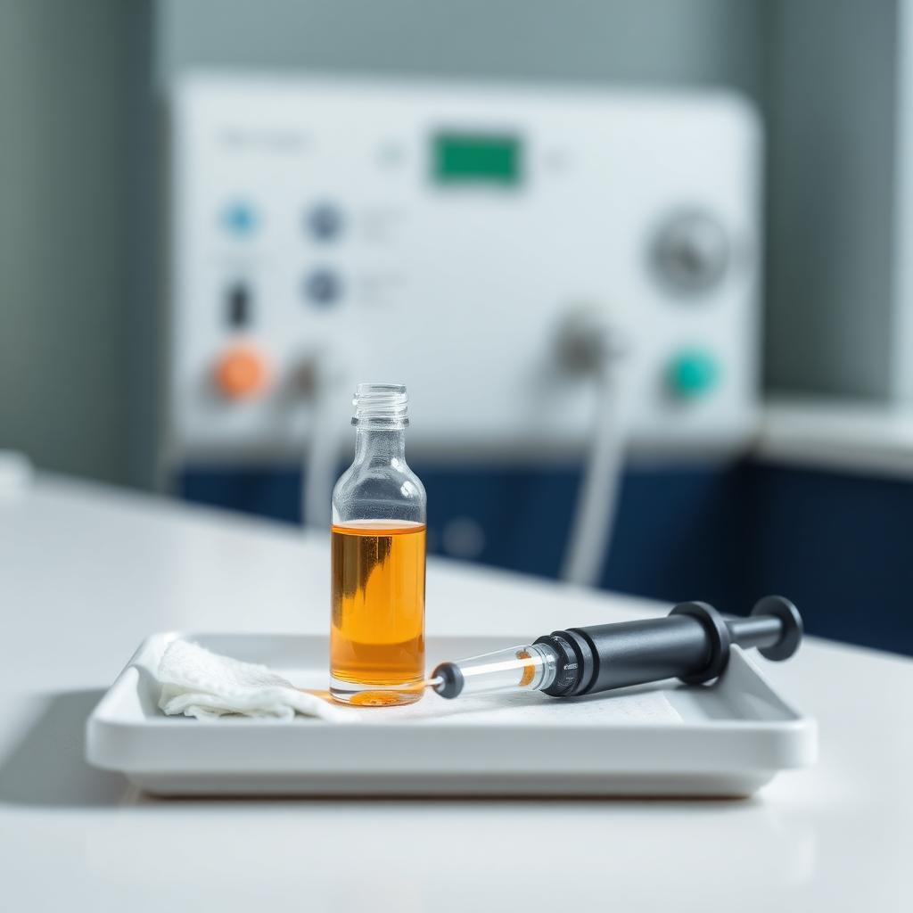 Physician performing a regenerative stem cell injection in a modern clinic